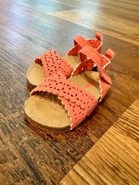 Baby B’Gosh Coral Scalloped Strappy Sandals - Size 2